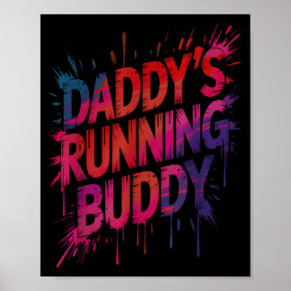 Rolig pappas löpkompis pappa halvmaraton poster