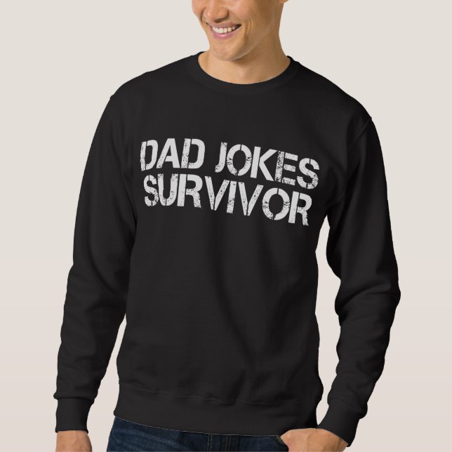 Rolig Pappaskämt Survivor Sarcastic  Lång Ärmad Tröja (Framsida)