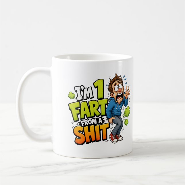 Rolig Pappaskämt Tecknad Design | “Jag är 1 Fjärt  Kaffemugg (Vänster)