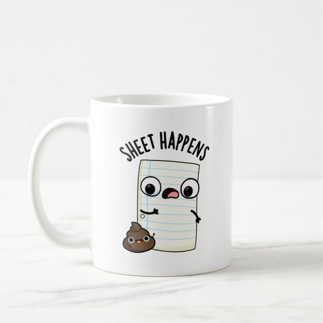 Rolig Pappersskämt Pun  Kaffemugg (Vänster)