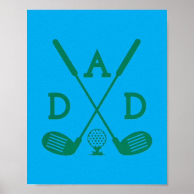 Rolig Par Pappa Golf Matchande Golf Citat Party Poster (Framsidan)