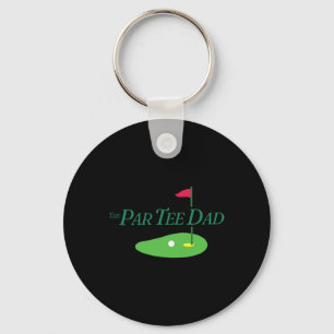 Rolig Par Tee Pappa Partee Golf Familj Matchande Nyckelring