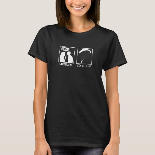 Rolig Paramotor Pilot Paragliding Fallskärm Make T Shirt (Framsida)