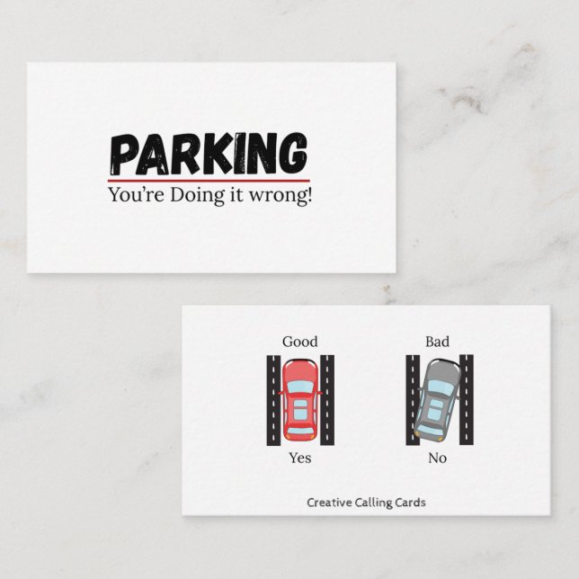 Rolig Parkering Du Gör Det Fel (Fram/baksida)