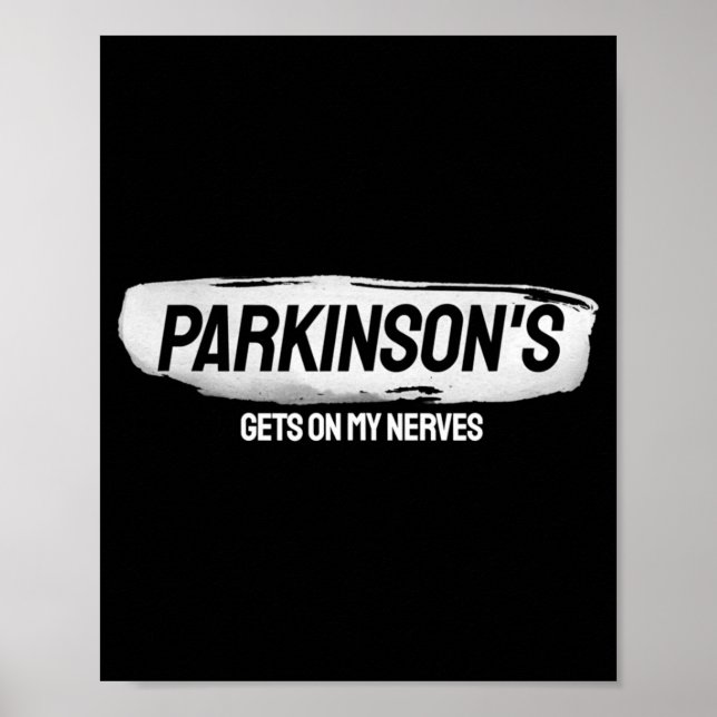 Rolig Parkinsons Irriterar Mig Medvetenhet  Poster (Framsidan)