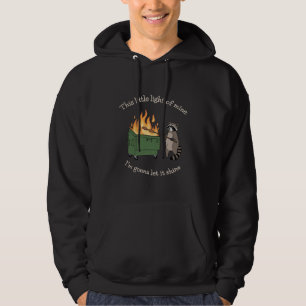 Rolig Parodi Soptrösk Eld Tvättbjörn Mental Hälsa Hoodie