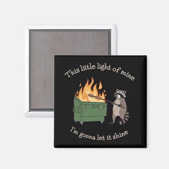 Rolig Parodi Soptrösk Eld Tvättbjörn Psykisk Hälsa Magnet (Front/Back)