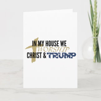 Rolig Parodi “vi Tillber Christus Och Trump”  Kort