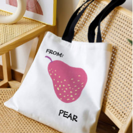 Rolig Päron Puns – “Från: Päron” Pop Art Frukt Can Tygkasse