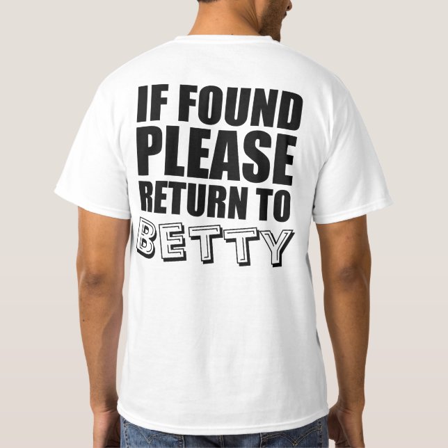 Rolig parskjortapersonlig t-shirt (Baksida)