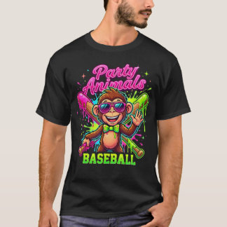 Rolig Part Apa Fluga Djur Baseboll T Shirt