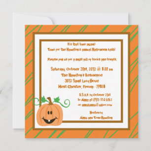 rolig partyinbjudan för 5x5 Halloween Inbjudningar