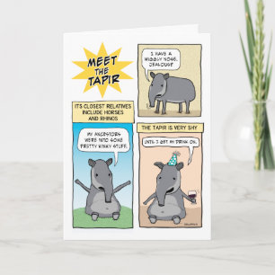 Rolig partynågot liknande per Tapirfödelsedag Kort