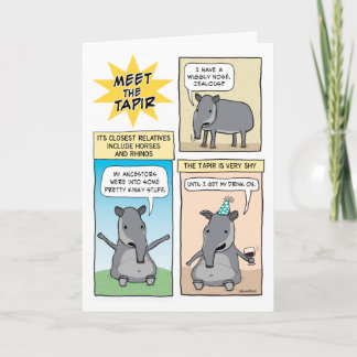 Rolig partynågot liknande per Tapirfödelsedag Kort