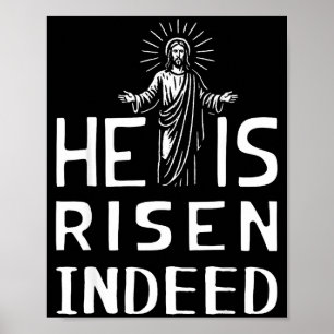 Rolig påsk jesus har verkligen uppstått kristen poster