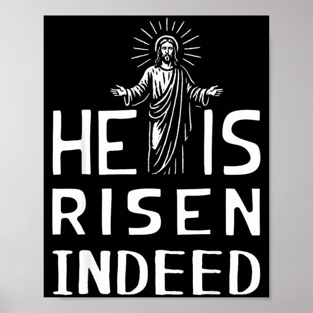 Rolig påsk jesus har verkligen uppstått kristen poster (Framsidan)