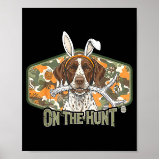 Rolig påsk labrador retriever på jakt kanin poster