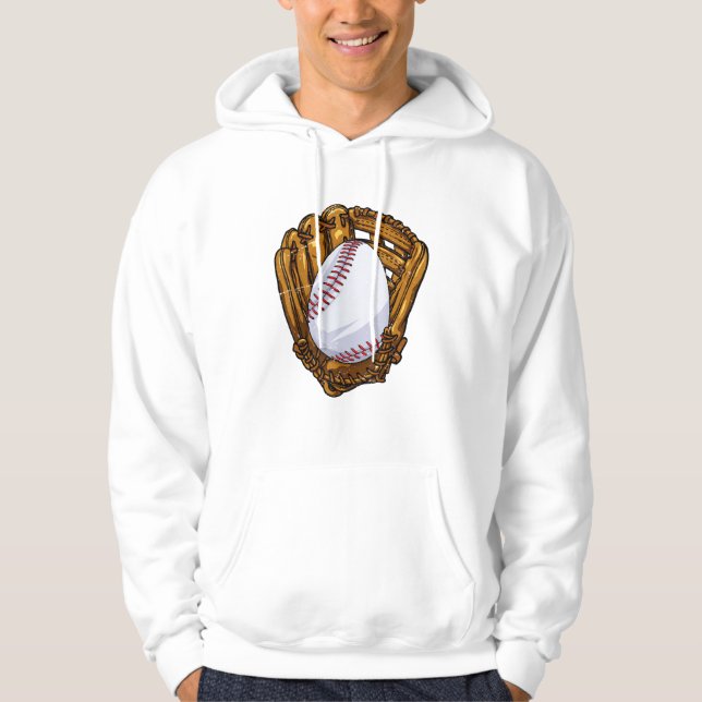 Rolig påskägg baseboll äggjakt påskdag M Hoodie (Framsida)