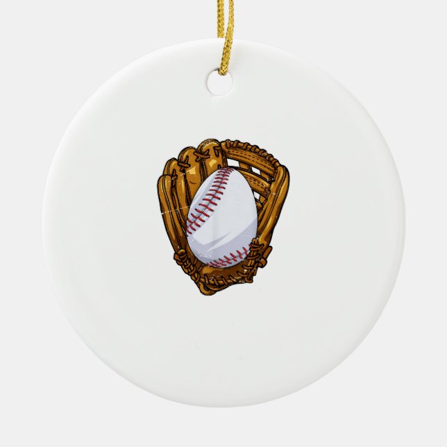 Rolig påskägg baseboll äggjakt påskdag M Julgransprydnad Keramik (Framsidan)