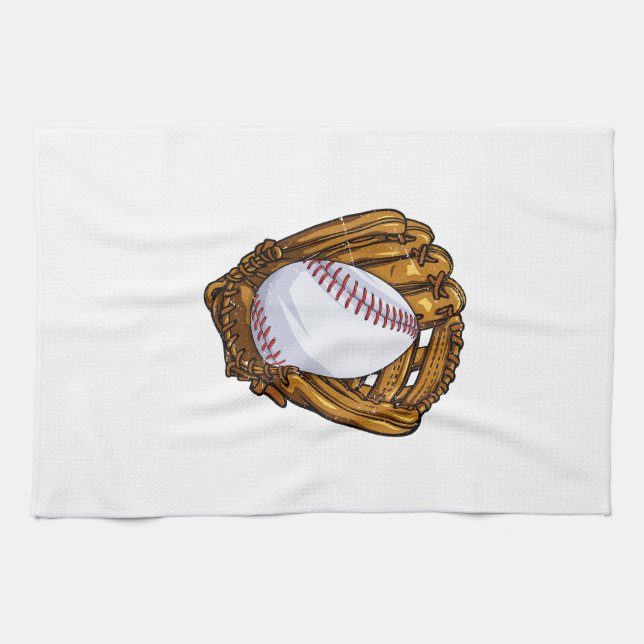 Rolig Påskägg Baseboll Äggjakt Påskdag M Kökshandduk (Horisontell)