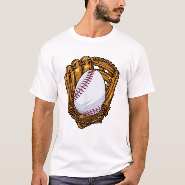 Rolig påskägg baseboll äggjakt påskdag M T Shirt (Framsida)
