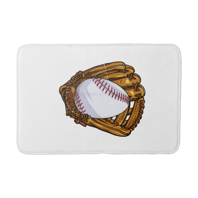 Rolig Påskägg Baseboll Äggsökning Påskdag M Badrumsmatta (Framsidan)