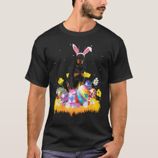 Rolig påskägg Doberman hund påsk söndag T Shirt