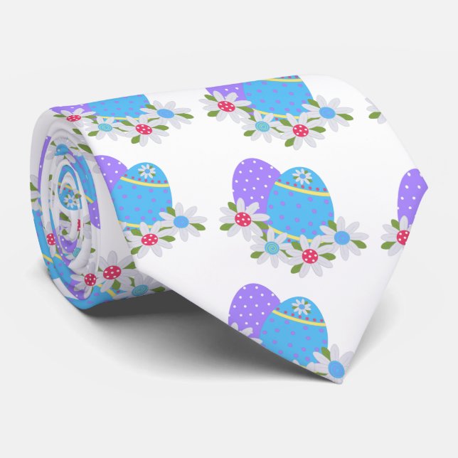 Rolig påskägg med lila- och blåttägg slips (Rullad)