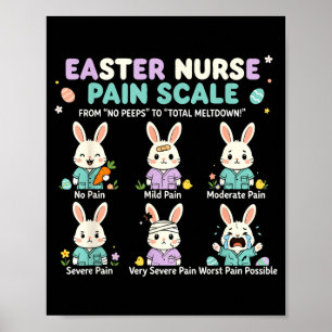 Rolig påskdag sjuksköterska Ägg Smärtskala Män Poster