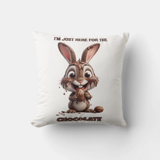 Rolig påskhar – Söt och lekfull påskdesign Kudde (Framsida)