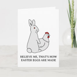 Rolig Påskharen för Vuxna Gjorde Ägg Humor Helgkort