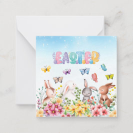 Rolig Påskharen Glad Påskdag Anteckningskort
