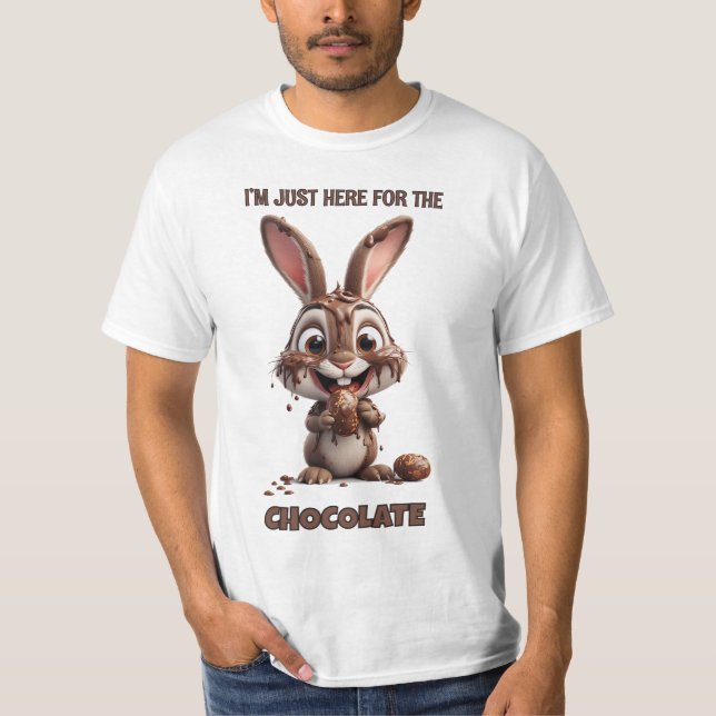 Rolig påskharen – Söt och lekfull påskdesign T Shirt (Framsida)