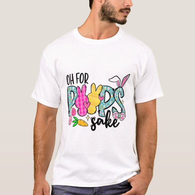 Rolig påskharen tryck Sake Glad påsk Wo T Shirt (Framsida)