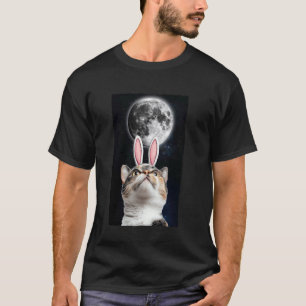 Rolig påskkel hare katt meme fullmåne selenofil t shirt