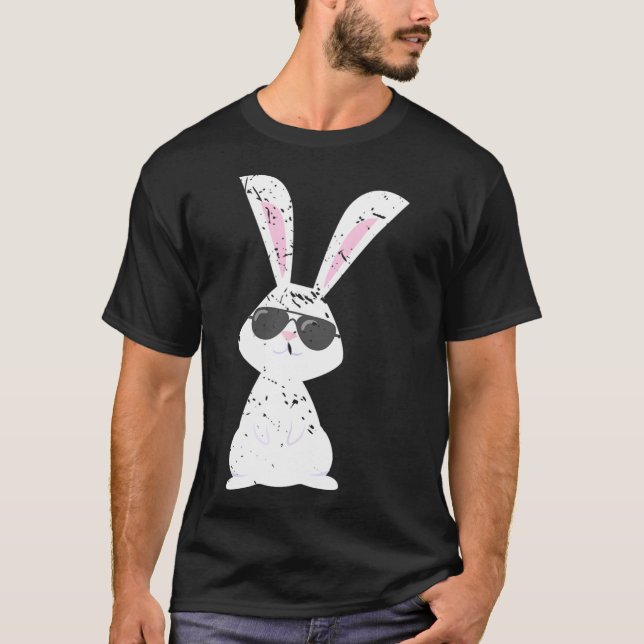 Rolig påskkelin present kanin  t shirt (Framsida)