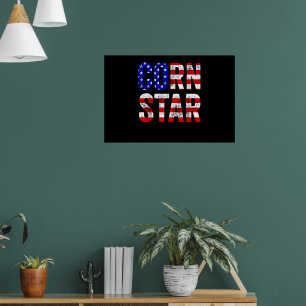 Rolig påsktroja Cornhole Majsstjärna USA Flagga Poster