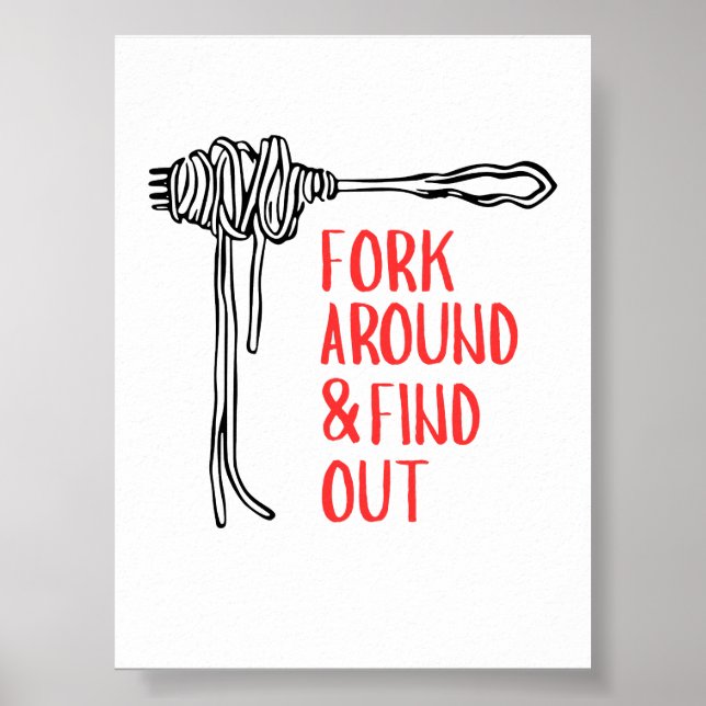 Rolig Pasta 'Gissa Med Gaffeln'  Poster (Framsidan)