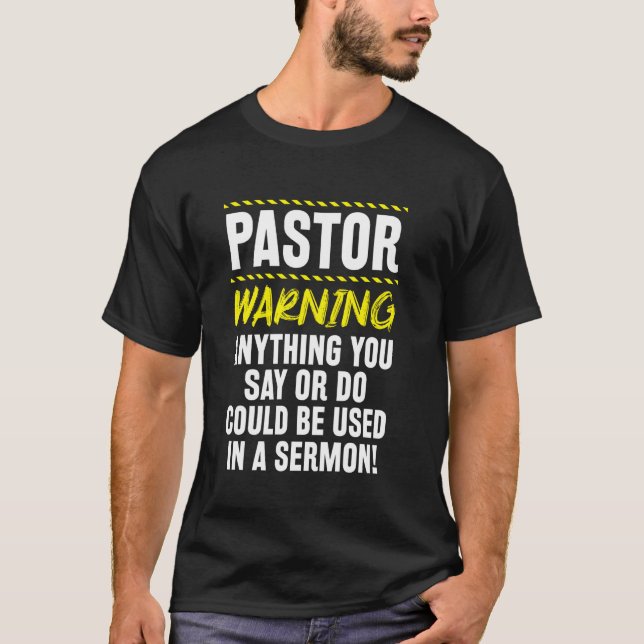Rolig pastor saying predikan t shirt (Framsida)