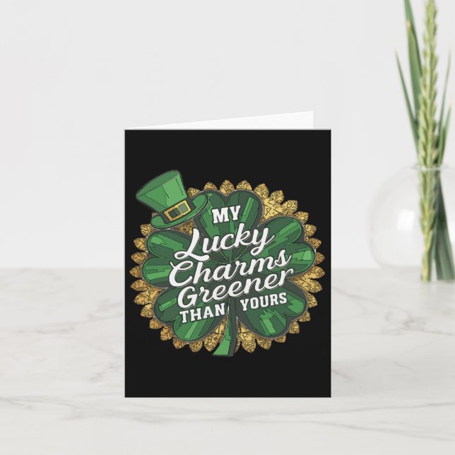 Rolig Patrick's Day Min Lucky Charm Grönare Än Du Kort (Framsida)