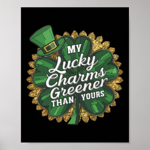 Rolig Patrick's Day Min lyckoteckning grönare än d Poster