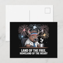 Rolig patriotisk buffel trött kontorsarbetare 