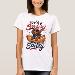 Rolig Patriotisk Dachshund-grafik T Shirt