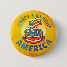 Rolig Patriotisk Hälsning USA Land Knapp