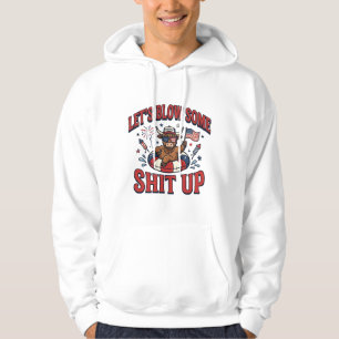 Rolig Patriotisk Highland Ko Eldshow Tröja (2)_1 Hoodie