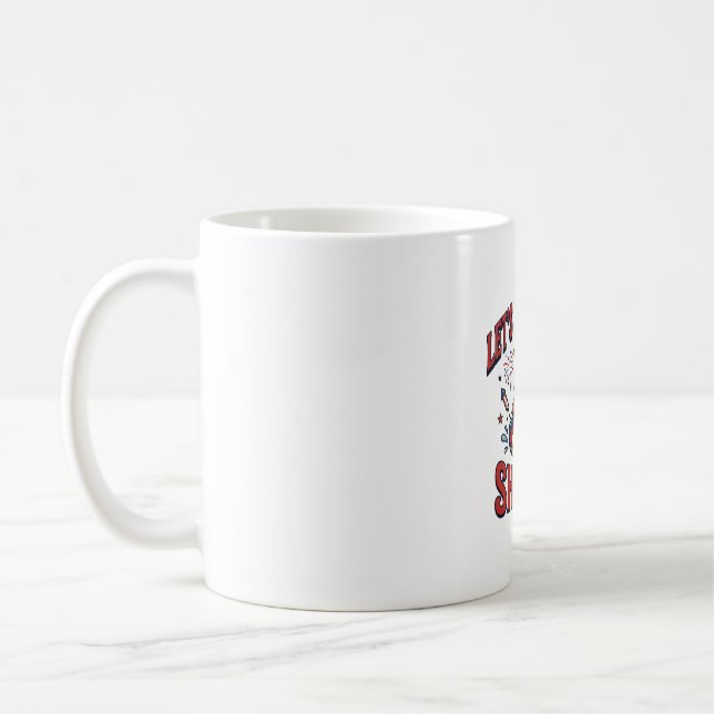 Rolig Patriotisk Highland Ko Eldshow Tröja (2)_1 Kaffemugg (Vänster)
