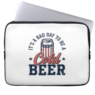 Rolig Patriotisk Kall Öl Vintage Vektor T-Shirt De Laptop Fodral
