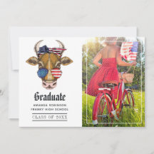 Rolig patriotisk koexamensfoto från USA