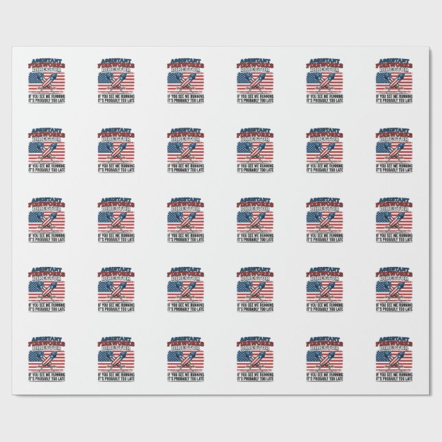Rolig patriotisk skjorta för assisterande fyrverke presentpapper (Platt)