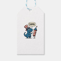 Rolig Patriotisk T-Rex Fyrverkeri Tröja Design_1